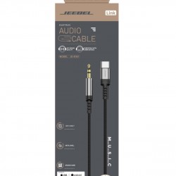 كيبل جيبيل من USB-C إلى AUX 3.5mm بطول 1.2م - JE-B361 | أسوداستمتع بجودة صوت استثنائية
