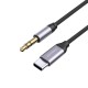 كيبل جيبيل من USB-C إلى AUX 3.5mm بطول 1.2م - JE-B361 | أسوداستمتع بجودة صوت استثنائية كيبل جيبيل من USB-C إلى AUX 3.5mm بطول 1.2م - JE-B361 | أسوداستمتع بجودة صوت استثنائية