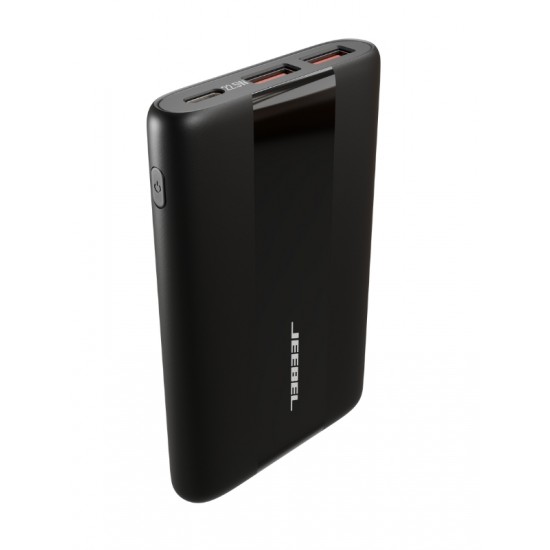باور بانك جيبل 10000 مللي أمبير 20 وات PD، منفذ USB-C، منفذين USB-A | أسود باور بانك جيبل 10000 مللي أمبير 20 وات PD، منفذ USB-C، منفذين USB-A | أسود