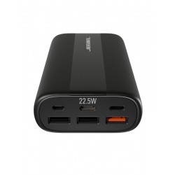 باور بانك جيبل 20000 مللي أمبير 20 وات PD، منفذ USB-C، ثلاث منافذ USB-A | أسود