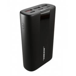 باور بانك جيبل 20000 مللي أمبير 20 وات PD، منفذ USB-C، ثلاث منافذ USB-A | أسود