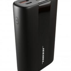 باور بانك جيبل 20000 مللي أمبير 20 وات PD، منفذ USB-C، ثلاث منافذ USB-A | أسود