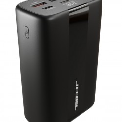 باور بانك جيبل 30000 مللي أمبير 20 وات PD، منفذ USB-C، ثلاث منافذ USB-A | أسود