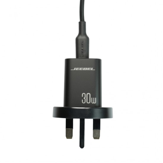 شاحن منزلي PD وUSB مع كابل Type-C إلى Type-C بقدرة 30 واط من جيبيل