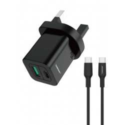 Jeebel Home Charger PD & USB with Type-C to Type-C Cable 30W 
